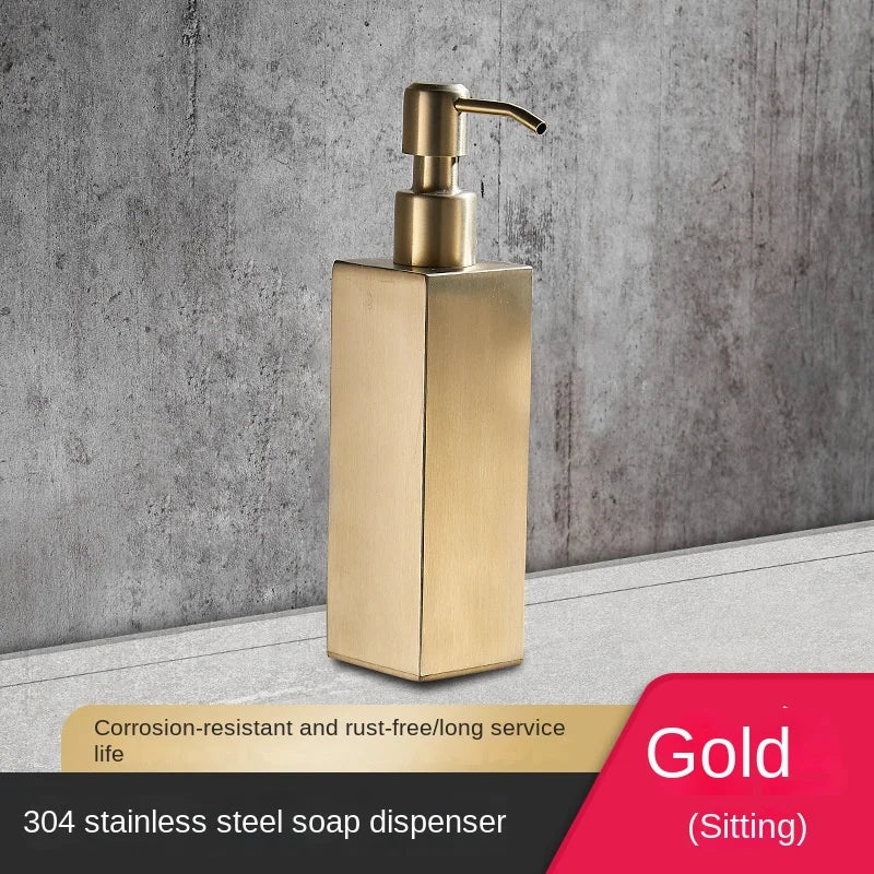 distributeur de savon mural en acier inoxydable 200 ml accessoires salle de bain - vue 10 sur 21