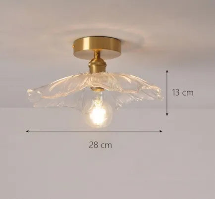 Moderner Glas-Deckenleuchte für innen und außen, lichtstark