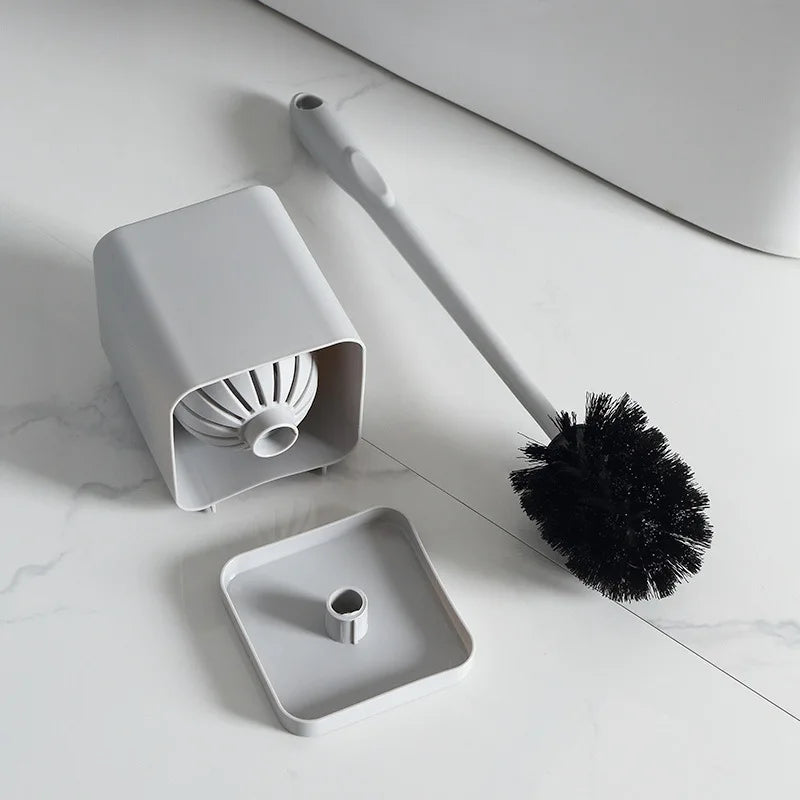 brosse wc à poils longs avec support de séchage mural - vue 5 sur 10