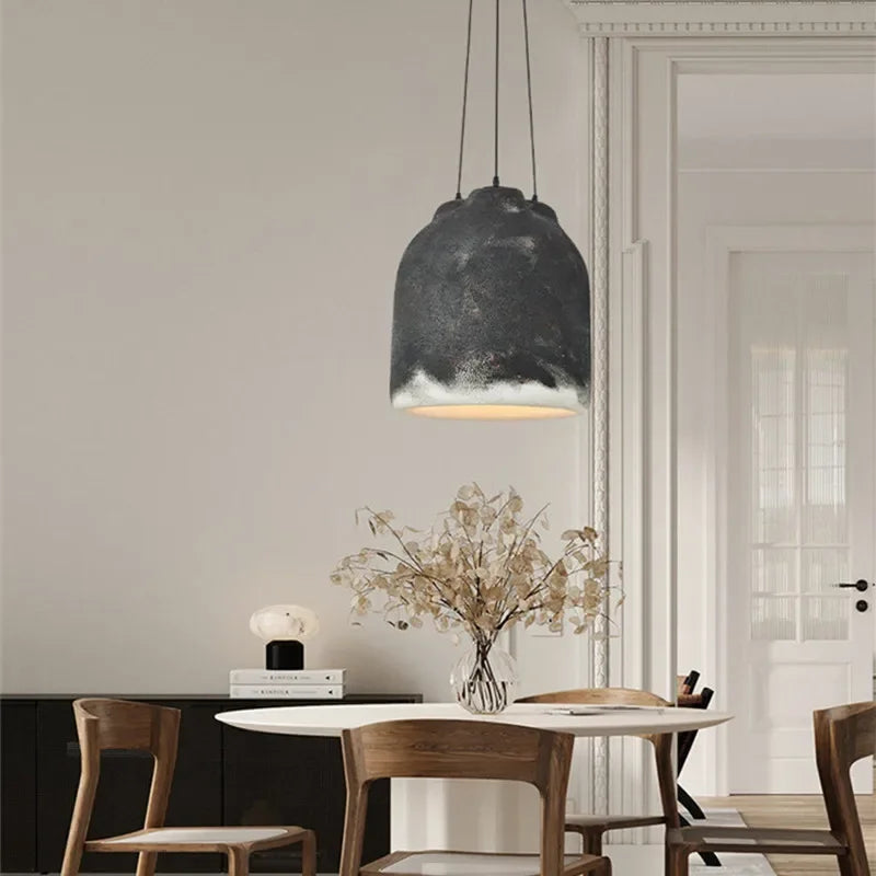 Lustre Designer Salle à manger Wabi Sabi Café Modèle Maison Personnalité LED Décor Lumière Créative Table Bar Cuisine - vue 4 sur 8