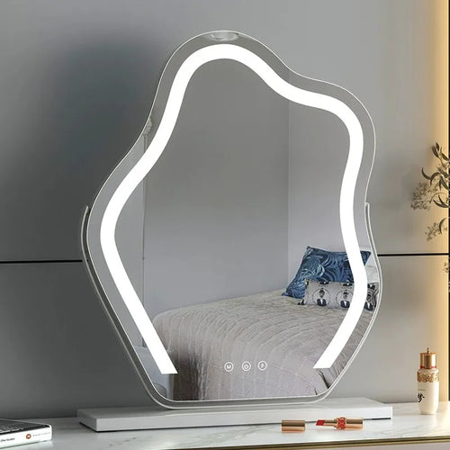 Vanity Mirror with Lights, Bathroom Mirror with Dimmable 3 Modes, 360 ° Rotary Touch Screen Control, Suable for Bedroom - vue 4 sur 14