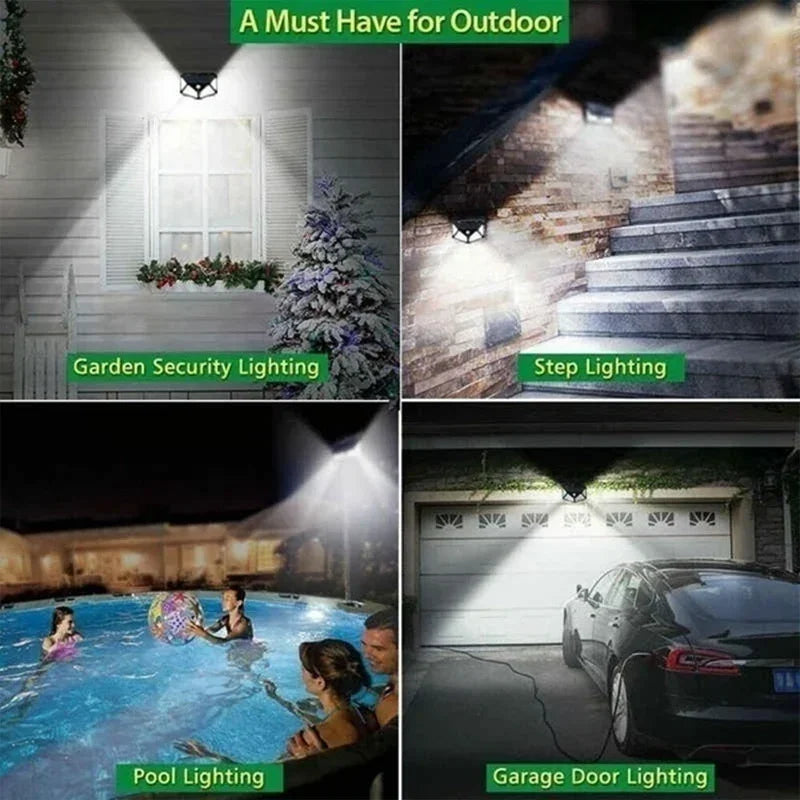 lot de lampes solaires à led avec capteur de mouvement pour jardin - vue 3 sur 7