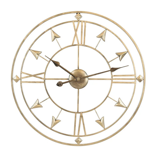 Wrought Iron Wall Clock for Living Room, Home Warm Decoration, Retro Silent Clock - vue 8 sur 7