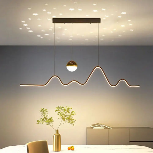 Minimalistischer nordischer Kronleuchter mit kreativem Sternenhimmel-Lichteffekt - vue 7 sur 10