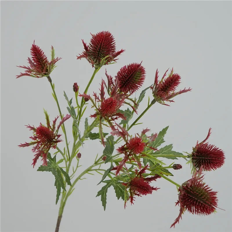 fleurs artificielles décoratives houx de mer rose violette - vue 4 sur 12
