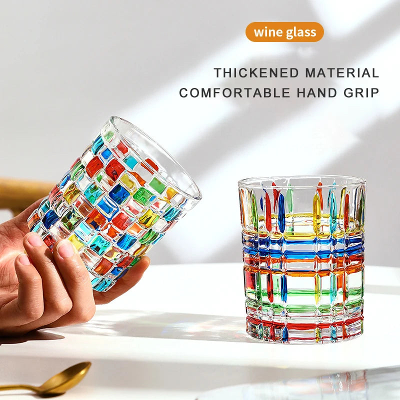 Verres cristal relief style vintage europeen 300 ml - vue 6 sur 7