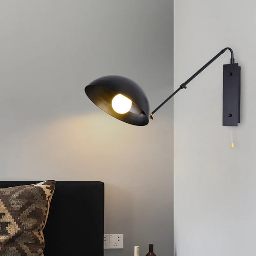 Retro-nordische Wandleuchte mit langem Arm und modernem LED-Design - vue 3 sur 10