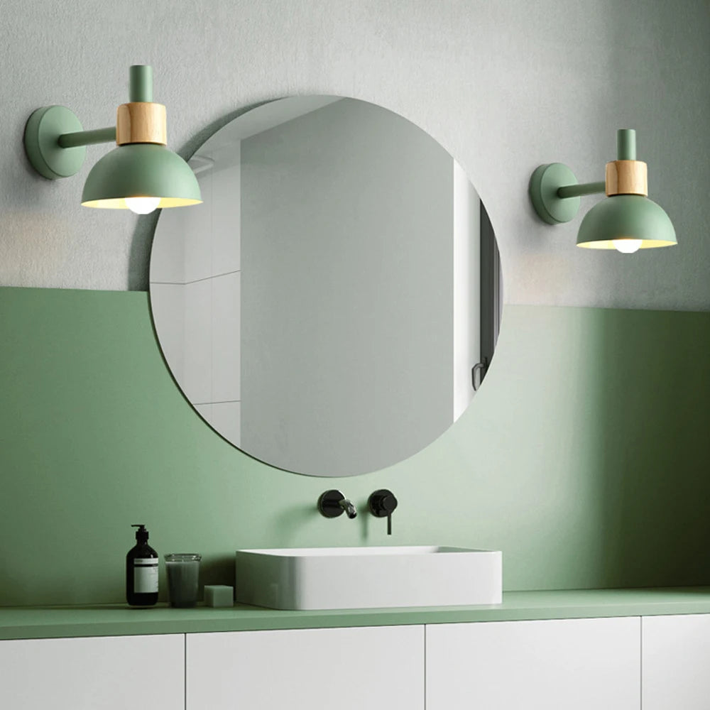 Applique murale nordique moderne pour Macarons couloir lampe de chevet salon chambre décoration éclairage E27 Base tête applique luminaire - vue 3 sur 13