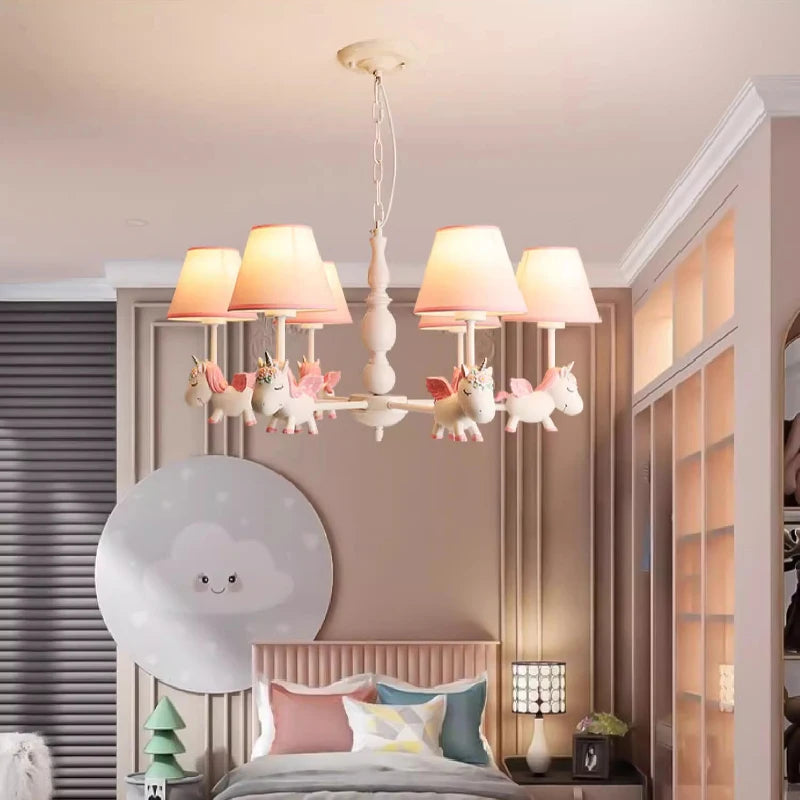 lustre enfant LED rotatif style nordique romantique et chaleureux - vue 3 sur 24