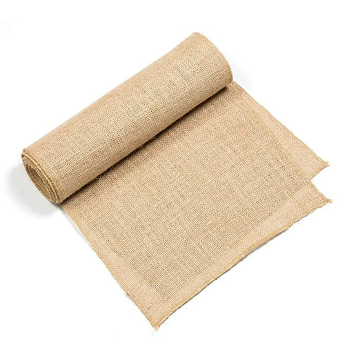 Chemin de table en jute decoration champetre mariage - vue 5 sur 7