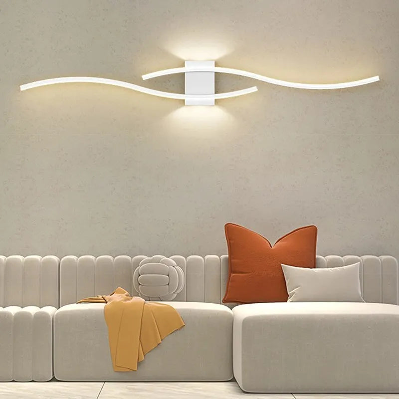 applique murale LED lampe longue bande appliques TV fond éclairage décoratif pour chambre salon maison intérieur luminaire - vue 6 sur 10