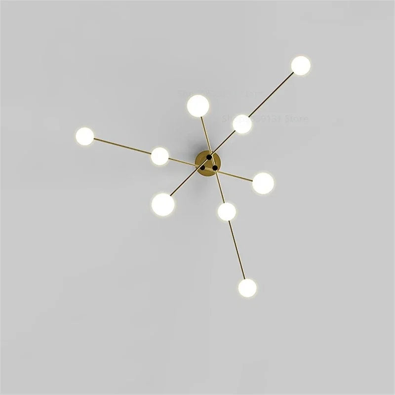 lustre led moderne youlaike en verre pour salon cuisine - vue 6 sur 12