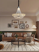 lustre moderne en cristal français led pour hôtel et villa