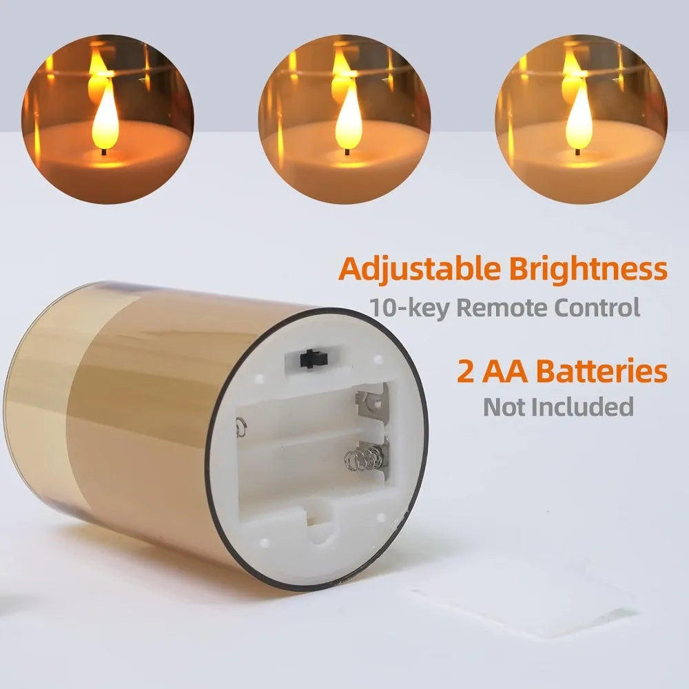 bougies LED décoratives avec télécommande et minuterie pour événements festifs - vue 5 sur 10