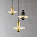 suspension LED en marbre et aluminium avec cordon réglable