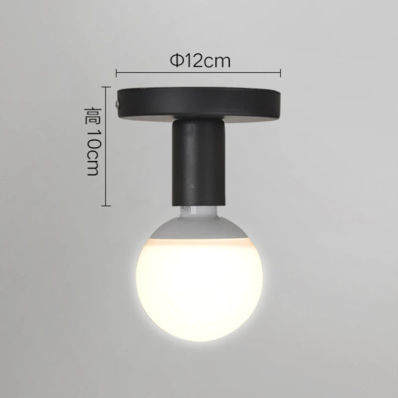 plafonnier led moderne style industriel rétro pour décoration intérieure - vue 12 sur 14