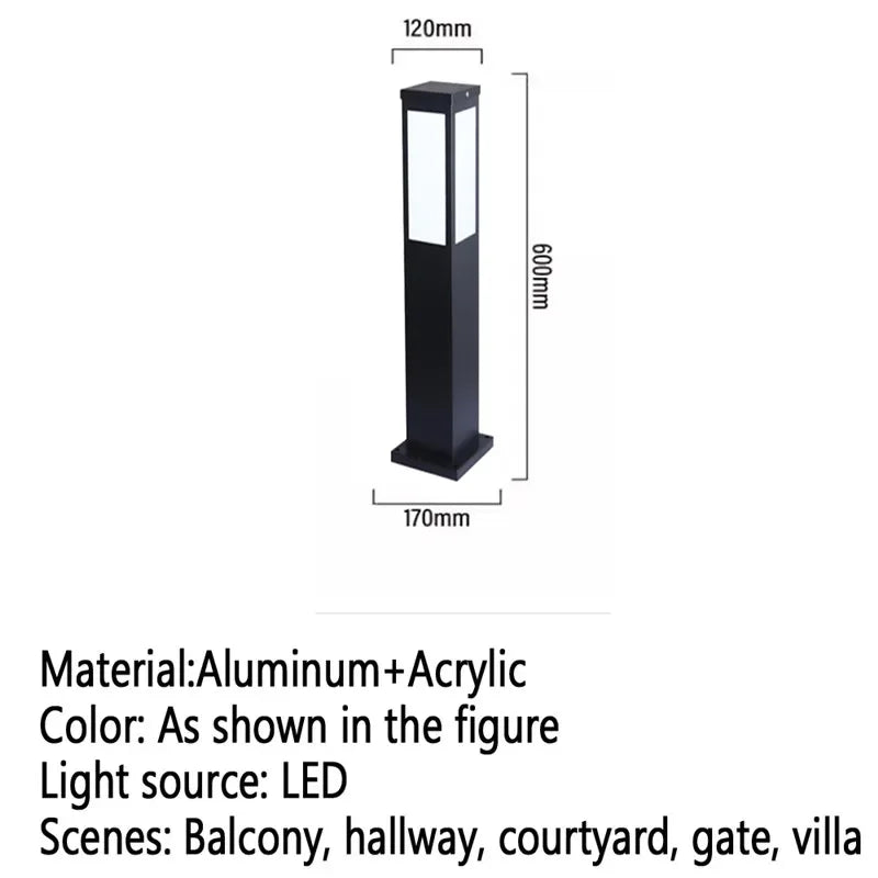 Moderne LED-Außenleuchte für Garten und Hof - vue 13 sur 47