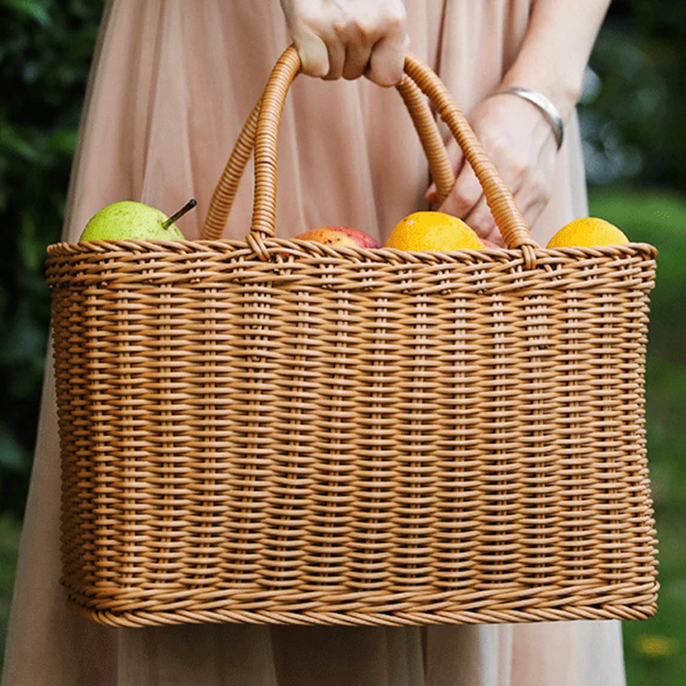 panier tissé pour plantes décoration et rangement multifonctionnel - vue 6 sur 7