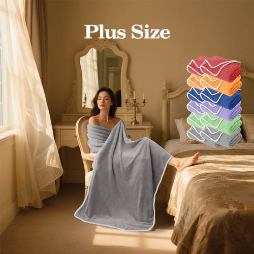 serviette de bain polaire corail séchage rapide antisable - vue 6 sur 7
