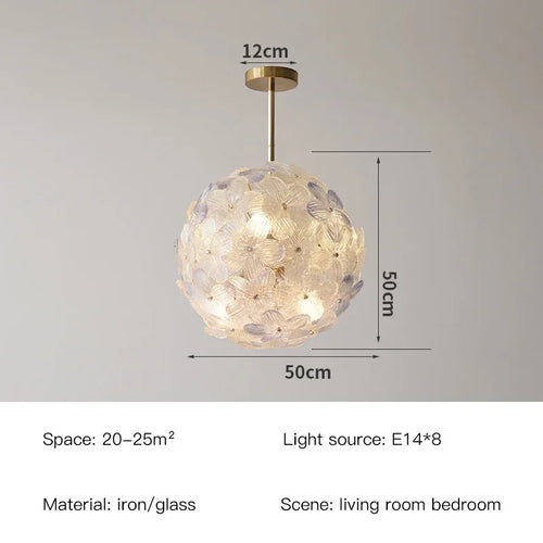 suspension moderne en verre pour décoration intérieure design rétro