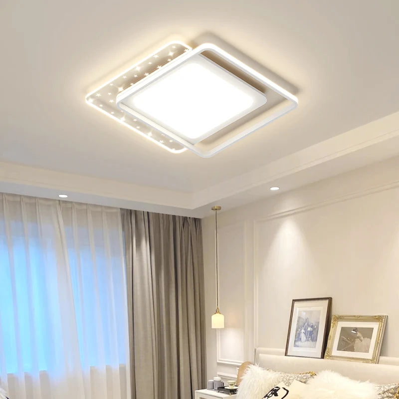 Lustre Led Plafonnier Chambre Intérieur Mince Moderne - vue 5 sur 14