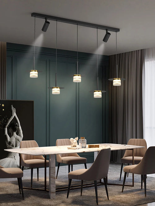 Nordische LED-Pendelleuchte für moderne Inneneinrichtung - vue 2 sur 12