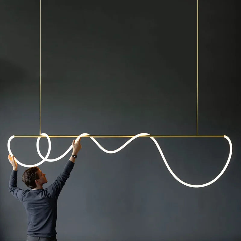 lustre design nordique à led intensité variable pour intérieur - vue 3 sur 25