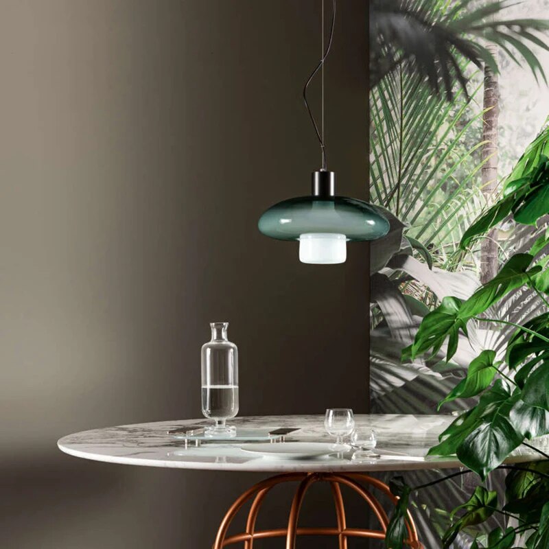 Suspension en verre pour restaurant minimaliste - vue 4 sur 9