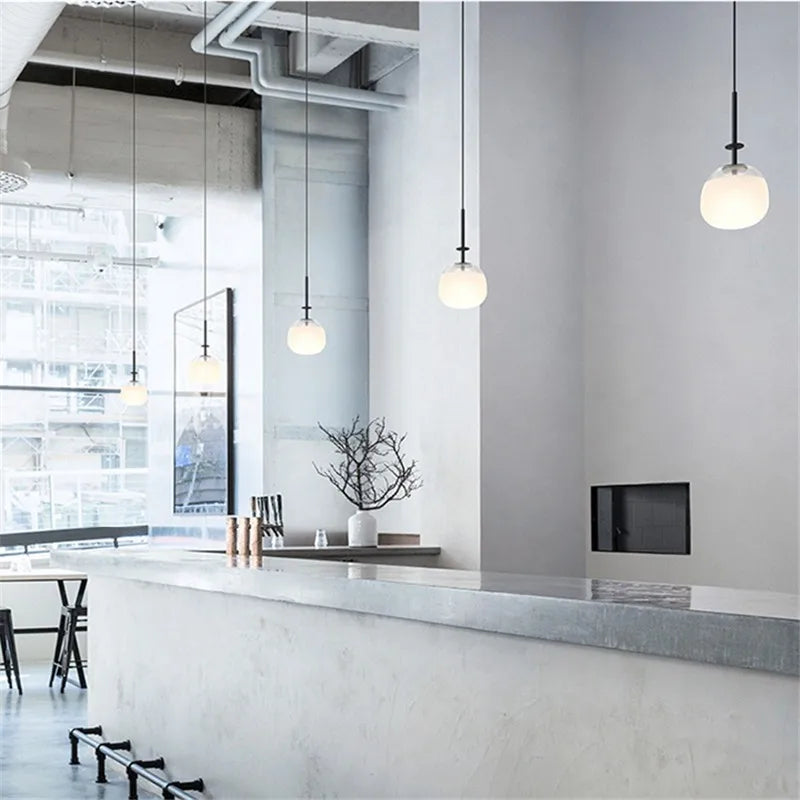 suspension tempo lampe en verre pour restaurant et hôtel - vue 4 sur 9
