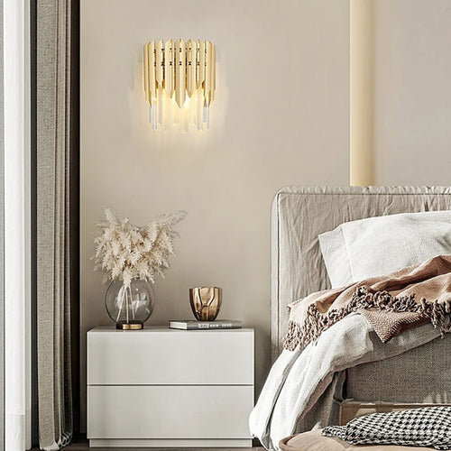 Luxuriöse und moderne Kristall-Wandleuchte für Hotels - vue 2 sur 11