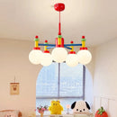 Bunter Glas-Kronleuchter für das Kinderzimmer Prinzessin