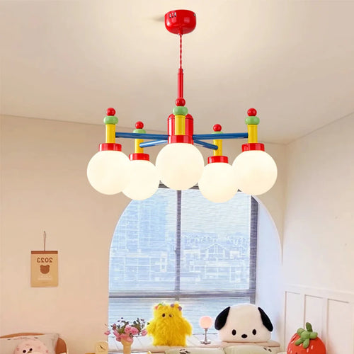 Bunter Glas-Kronleuchter für das Kinderzimmer Prinzessin - vue 2 sur 8