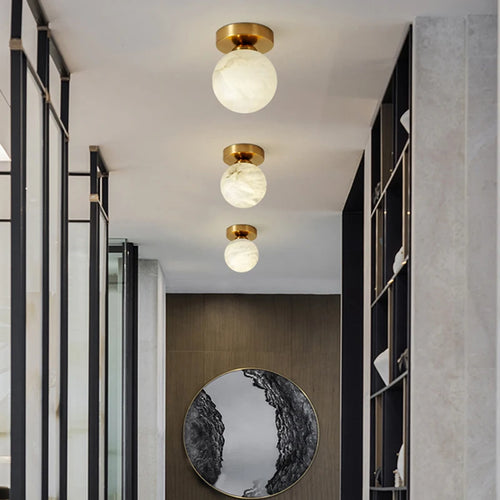 plafonnier marbre nordique intérieur cuisine allée hall escalier en laiton