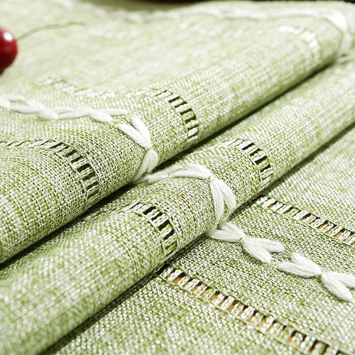 Chemin de table boheme rustique tresse a franges - vue 7 sur 7