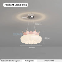 plafonnier kawaii en cristal pour décoration intérieure ludique
