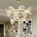 Luxuriöser LED-Kronleuchter aus Acryl in Blumenform