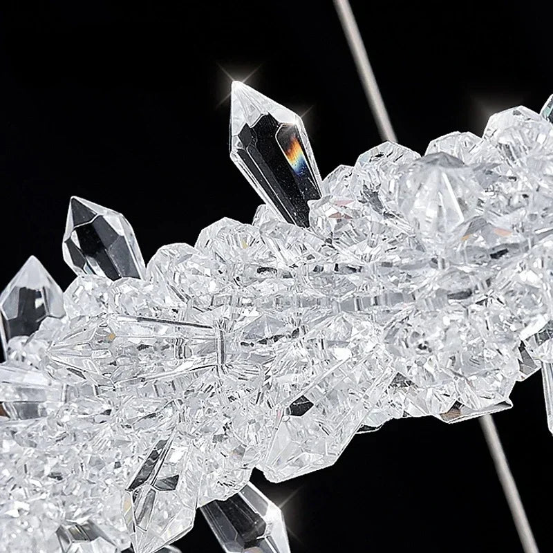 lustre moderne en cristal design pour décoration intérieure élégante - vue 7 sur 23