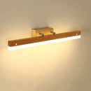 applique murale led en bois massif style nordique pour lecture