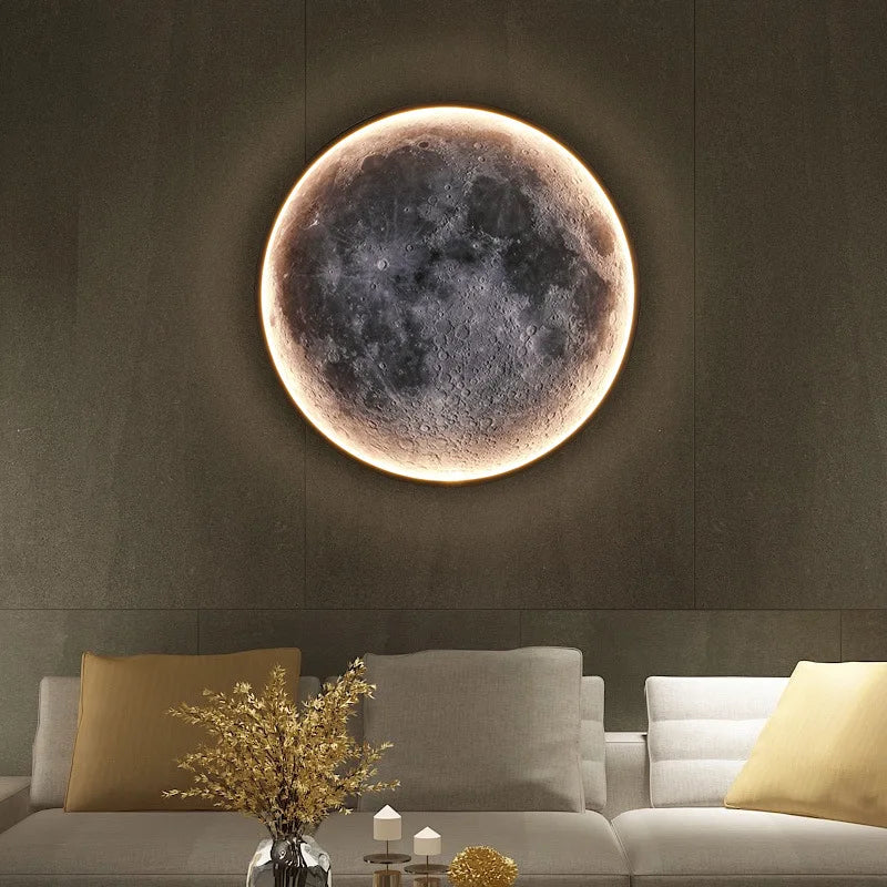 LED-Wandleuchte in Mondform für die Innendekoration - vue 4 sur 17
