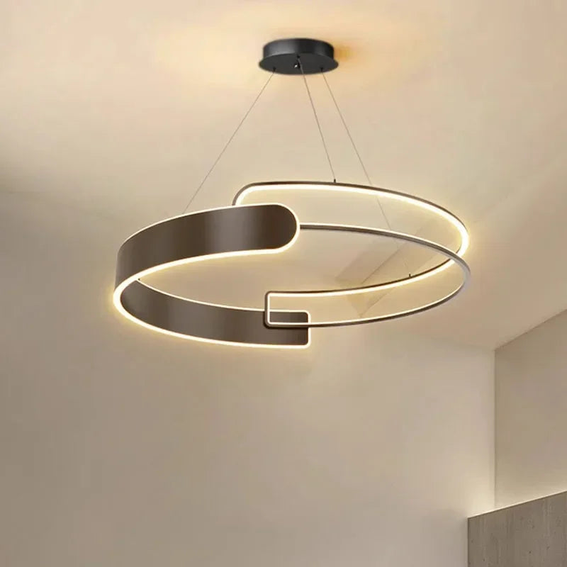 suspension moderne à led pour décoration intérieure réglable de luxe - vue 6 sur 12