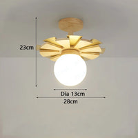 Nordische Wandleuchte aus Holz mit schwenkbarem Arm und LED