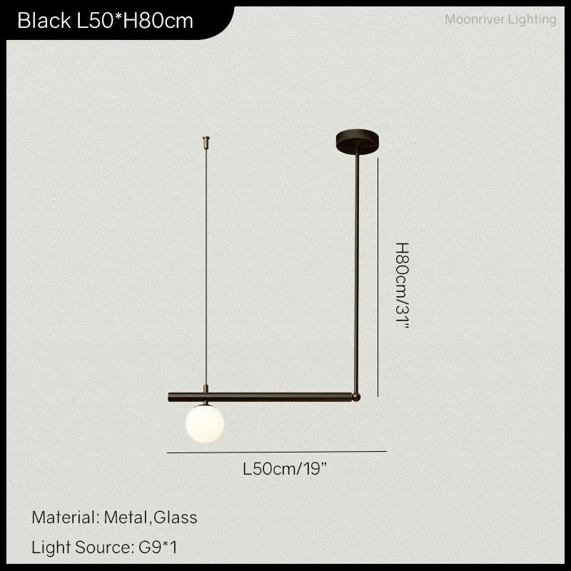lustre moderne minimaliste suspension linéaire créative pour intérieur