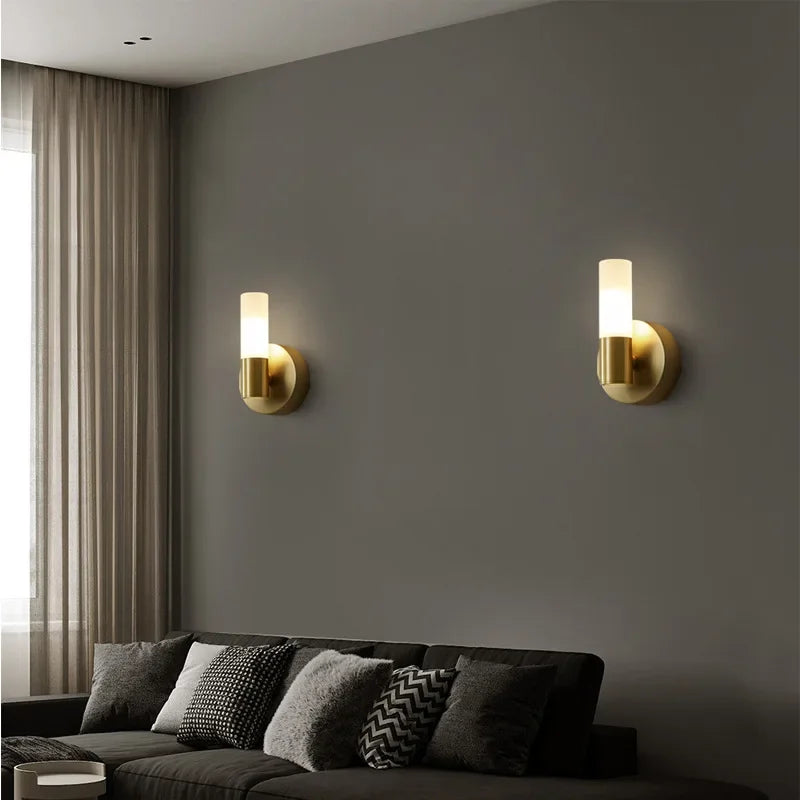 applique murale nordique en cuivre style minimaliste décoratif