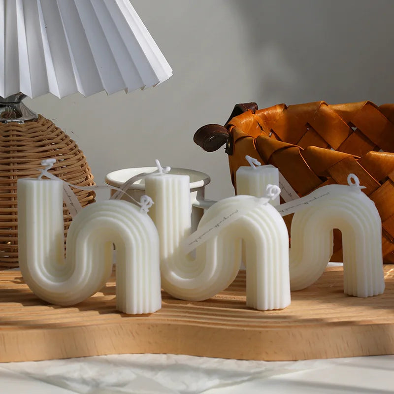 bougies parfumées géométriques pour décoration et cadeaux divers - vue 5 sur 8