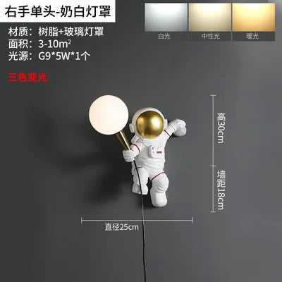 applique murale astronaute décoration chambre enfant créative - vue 13 sur 21
