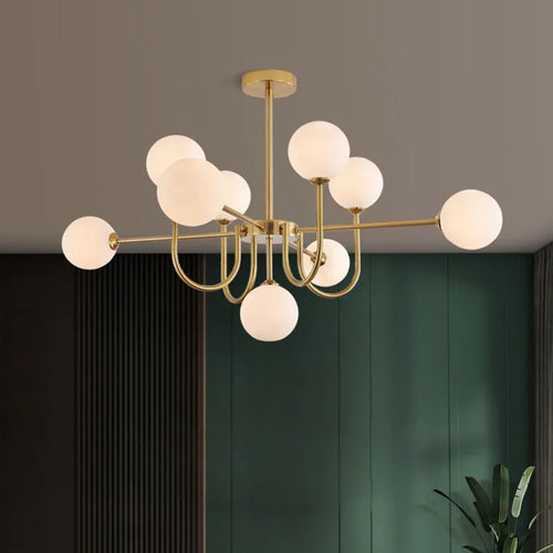 LED-Kronleuchter modernes Design in magischer Bohnenform - vue 2 sur 9