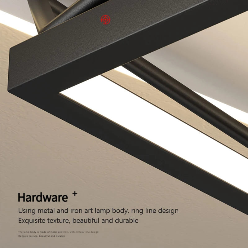 Moderne LED-Pendelleuchte quadratisch rund industriell - vue 5 sur 12
