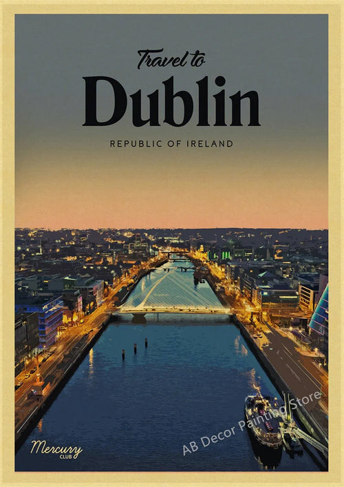 affiche de voyage rétro pour passionnés de tourisme