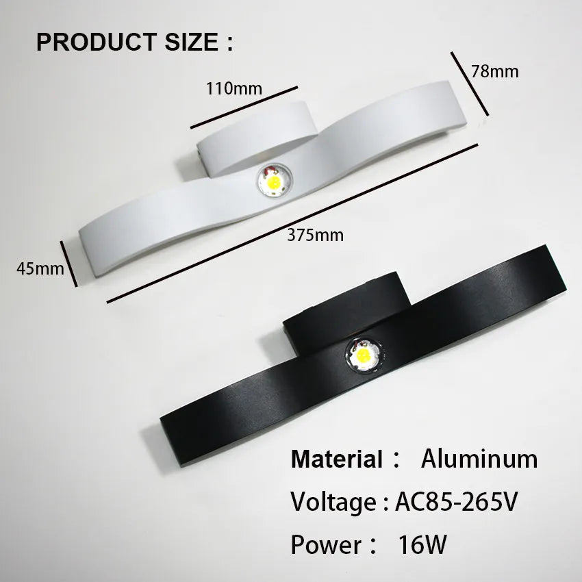 applique murale haut-bas led en aluminium - vue 2 sur 6