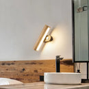 LED-Wandleuchte aus abgerundetem Holz, drehbar